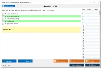 Veritas VCS-274 Administration of Veritas NetBackup 7.7 Practice test exam simulator test engine exam Prep practice test questions answers Image 1