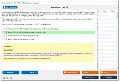Amazon AWS DBS-C01 AWS Certified Database - Specialty Practice test exam simulator test engine exam Prep practice test questions answers Image 12