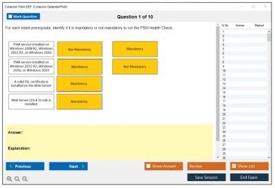 CyberArk PAM-DEF CyberArk Defender - PAM Practice test exam simulator test engine exam Prep practice test questions answers Image 1