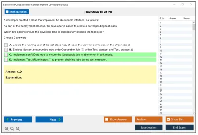 Salesforce PDII Salesforce Certified Platform Developer II Practice test exam simulator test engine exam Prep practice test questions answers Image 10