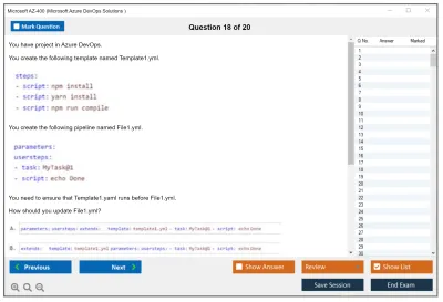 Microsoft AZ-400 Microsoft Azure DevOps Solutions Practice test exam simulator test engine exam Prep practice test questions answers Image 18