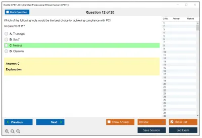 GAQM CPEH-001 Certified Professional Ethical Hacker (CPEH) Practice test exam simulator test engine exam Prep practice test questions answers Image 12