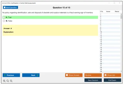 IIA IIA-CCSA Certification in Control Self-Assessment® (CCSA®) Practice test exam simulator test engine exam Prep practice test questions answers Image 15