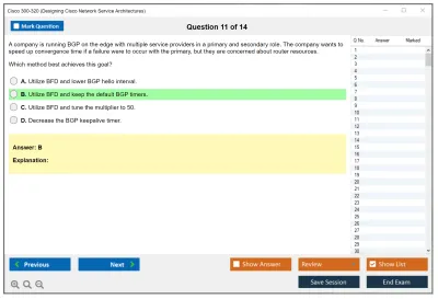 Cisco 300-320 Designing  Cisco Network Service Architectures Practice test exam simulator test engine exam Prep practice test questions answers Image 11