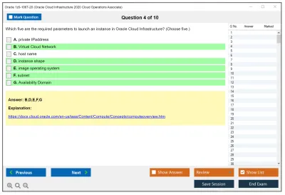 Oracle 1z0-1067-20 Oracle Cloud Infrastructure 2020 Cloud Operations Associate Practice test exam simulator test engine exam Prep practice test questions answers Image 4