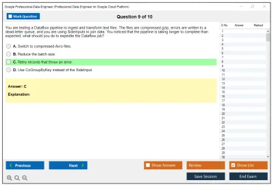 Google Professional-Data-Engineer Google Professional Data Engineer Exam Practice test exam simulator test engine exam Prep practice test questions answers Image 9