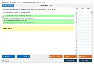 Pegasystems PEGAPCBA80V1_2019 Pega Certified Business Architect (PCBA) 80V1 2019 Practice test exam simulator test engine exam Prep practice test questions answers Image 1