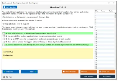 Google Associate-Cloud-Engineer Google Cloud Certified - Associate Cloud Engineer Practice test exam simulator test engine exam Prep practice test questions answers Image 2