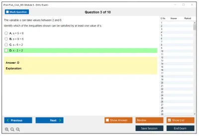 IFoA IFoA_CAA_M0 Module 0 - Entry Exam Practice test exam simulator test engine exam Prep practice test questions answers Image 3