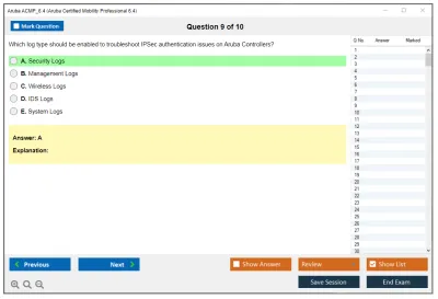 Aruba ACMP_6.4 Aruba Certified Mobility Professional 6.4 Practice test exam simulator test engine exam Prep practice test questions answers Image 9
