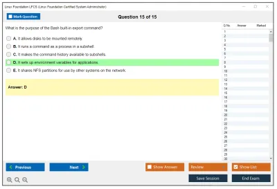 Linux Foundation LFCS Linux Foundation Certified System Administrator Practice test exam simulator test engine exam Prep practice test questions answers Image 15