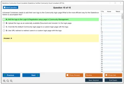 Salesforce Community-Cloud-Consultant Salesforce Certified Community Cloud Consultant Practice test exam simulator test engine exam Prep practice test questions answers Image 15