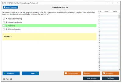 CWNP CWDP-303 Certified Wireless Design Professional Practice test exam simulator test engine exam Prep practice test questions answers Image 5