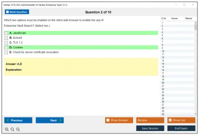 Veritas VCS-324 Administration of Veritas Enterprise Vault 12.3 Practice test exam simulator test engine exam Prep practice test questions answers Image 2