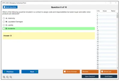 CIPS L5M3 Managing Contractual Risk Practice test exam simulator test engine exam Prep practice test questions answers Image 6