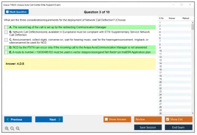 Avaya 7492X Avaya Aura® Call Center Elite Support Exam Practice test exam simulator test engine exam Prep practice test questions answers Image 3