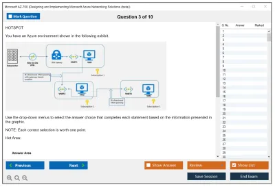 Microsoft AZ-700 Designing and Implementing Microsoft Azure Networking Solutions Practice test exam simulator test engine exam Prep practice test questions answers Image 3