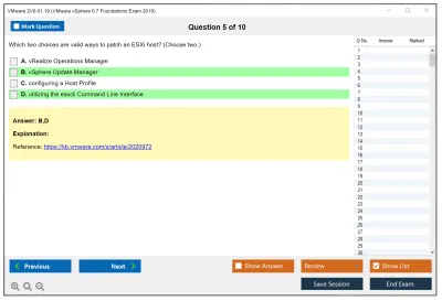 VMware 2V0-01.19 VMware vSphere 6.7 Foundations Exam 2019 Practice test exam simulator test engine exam Prep practice test questions answers Image 5