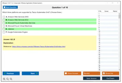VMware 1V0-71.21 Associate VMware Application Modernization Practice test exam simulator test engine exam Prep practice test questions answers Image 1