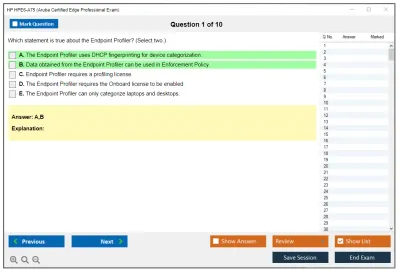 HP HPE6-A75 Aruba Certified Edge Professional Exam Practice test exam simulator test engine exam Prep practice test questions answers Image 1