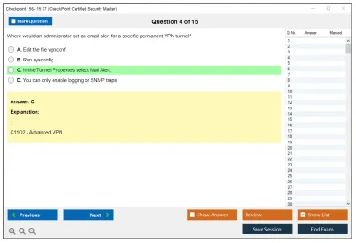 Checkpoint 156-115.77 Check Point Certified Security Master Practice test exam simulator test engine exam Prep practice test questions answers Image 4