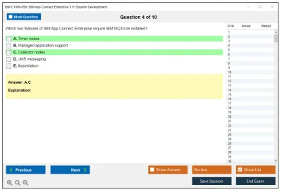 IBM C1000-056 IBM App Connect Enterprise V11 Solution Development Practice test exam simulator test engine exam Prep practice test questions answers Image 4