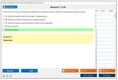 Software Certifications CSQA CSQA Certified Software Quality Analyst Practice test exam simulator test engine exam Prep practice test questions answers Image 7