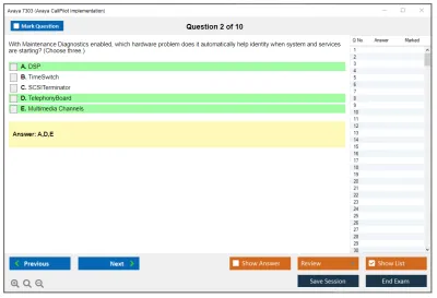 Avaya 7303 Avaya CallPilot Implementation Practice test exam simulator test engine exam Prep practice test questions answers Image 2