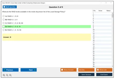 Cisco 500-901 Cisco Data Center Unified Computing Infrastructure Design (DCICUC) Practice test exam simulator test engine exam Prep practice test questions answers Image 5