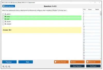 IBM C1000-140 IBM Security QRadar SIEM V7.4.3 Deployment Practice test exam simulator test engine exam Prep practice test questions answers Image 3