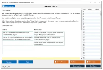 Microsoft DP-200 Implementing an Azure Data Solution  Practice test exam simulator test engine exam Prep practice test questions answers Image 2