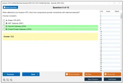 Amazon AWS AWS-Certified-Big-Data-Specialty-BDS-C00 AWS Certified Big Data - Specialty (BDS-C00) Practice test exam simulator test engine exam Prep practice test questions answers Image 6