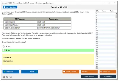 Microsoft MB-500 Microsoft Dynamics 365: Finance and Operations Apps Developer Practice test exam simulator test engine exam Prep practice test questions answers Image 12