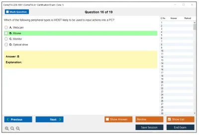 CompTIA 220-1001 CompTIA A+ Certification Exam: Core 1 Practice test exam simulator test engine exam Prep practice test questions answers Image 16
