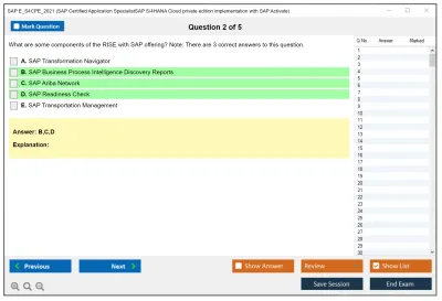 SAP E_S4CPE_2021 SAP Certified Application SpecialistSAP S/4HANA Cloud private edition implementation with SAP Activate Practice test exam simulator test engine exam Prep practice test questions answers Image 2