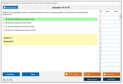 Salesforce Certified-Heroku-Architecture-Designer Salesforce Certified Heroku Architect Practice test exam simulator test engine exam Prep practice test questions answers Image 10
