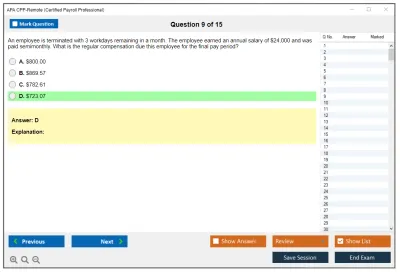 APA CPP-Remote Certified Payroll Professional Practice test exam simulator test engine exam Prep practice test questions answers Image 9
