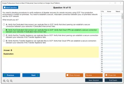 Google Professional-Cloud-Architect Google Certified Professional - Cloud Architect (GCP) Practice test exam simulator test engine exam Prep practice test questions answers Image 14