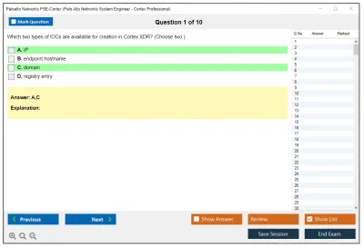 Palo Alto Networks PSE-Cortex Palo Alto Networks System Engineer - Cortex Professional Practice test exam simulator test engine exam Prep practice test questions answers Image 1
