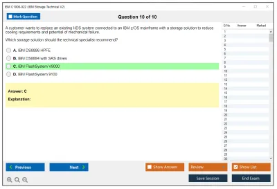 IBM C1000-022 IBM Storage Technical V2 Practice test exam simulator test engine exam Prep practice test questions answers Image 10