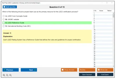 Test Prep LEED Leadership in Energy and Environmental Design Practice test exam simulator test engine exam Prep practice test questions answers Image 8