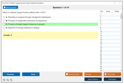 Exin P3OF Portfolio, Programme and Project Offices® Foundation Practice test exam simulator test engine exam Prep practice test questions answers Image 1