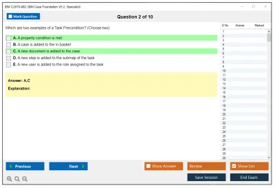 IBM C2070-982 IBM Case Foundation V5.2, Specialist Practice test exam simulator test engine exam Prep practice test questions answers Image 2