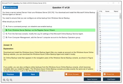 Microsoft 70-417 Upgrading Your Skills to MCSA Windows Server 2012 Practice test exam simulator test engine exam Prep practice test questions answers Image 17