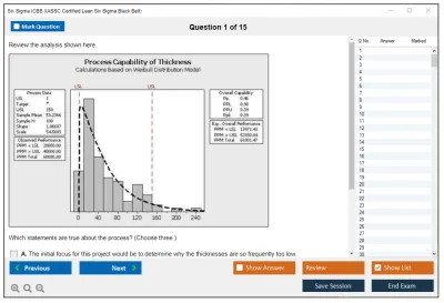 Six Sigma ICBB IASSC Lean Six Sigma – Black Belt Practice test exam simulator test engine exam Prep practice test questions answers Image 1