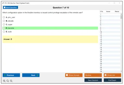 LPI 701-100 DevOps Tools Engineer Practice test exam simulator test engine exam Prep practice test questions answers Image 7