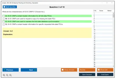 Juniper JN0-348 Enterprise Routing and Switching, Specialist Practice test exam simulator test engine exam Prep practice test questions answers Image 3