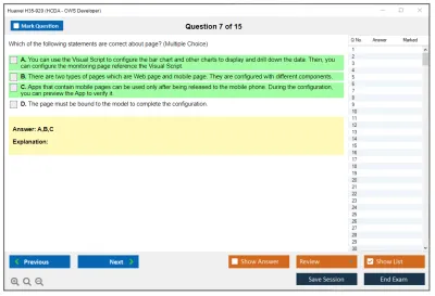 Huawei H35-920 HCDA - OWS Developer Practice test exam simulator test engine exam Prep practice test questions answers Image 7