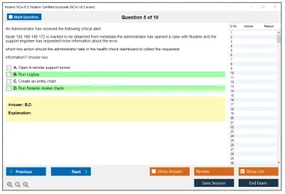 Nutanix NCA-6.5 Nutanix Certified Associate (NCA) v6.5 exam Practice test exam simulator test engine exam Prep practice test questions answers Image 5
