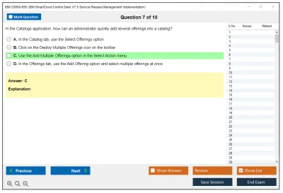 IBM C9560-656 IBM SmartCloud Control Desk V7.5 Service Request Management Implementation Practice test exam simulator test engine exam Prep practice test questions answers Image 7